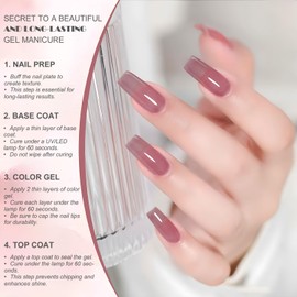 Vishine 16 ml Gel-Nagellack, semi-permanent, transparent, Soak-Off, UV, LED, für Nail Art, Maniküre, Zuhause, DIY, L275, Himbeere