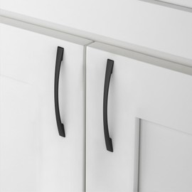 Coinkoly CK-EU0013 Furniture Handles, Black, 160 mm Hole Spacing, Furniture Handles, Cupboard Handles, Kitchen Handles, Drawer Handles, Wardrobe Door Handles, Pack of 10