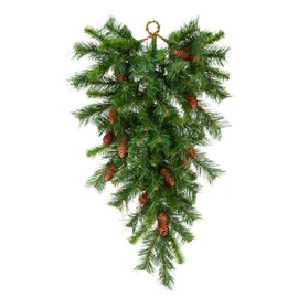 Vickerman Cheyenne Teardrop Swag, 42-Inch, Pine Green