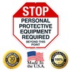 Personal Protective Equipment Required Sign, 12x12 Inches, 55 mil Thick