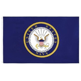 3x5FT United States Navy Flag USN Emblem Banner US Military Pennant 100D