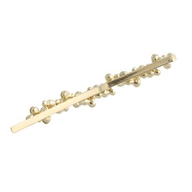 [ヴxante-nu] vingtaine Wave Motif Long Hairpin Pearl Rhinestone Hair Accessories, H – 703  - clear