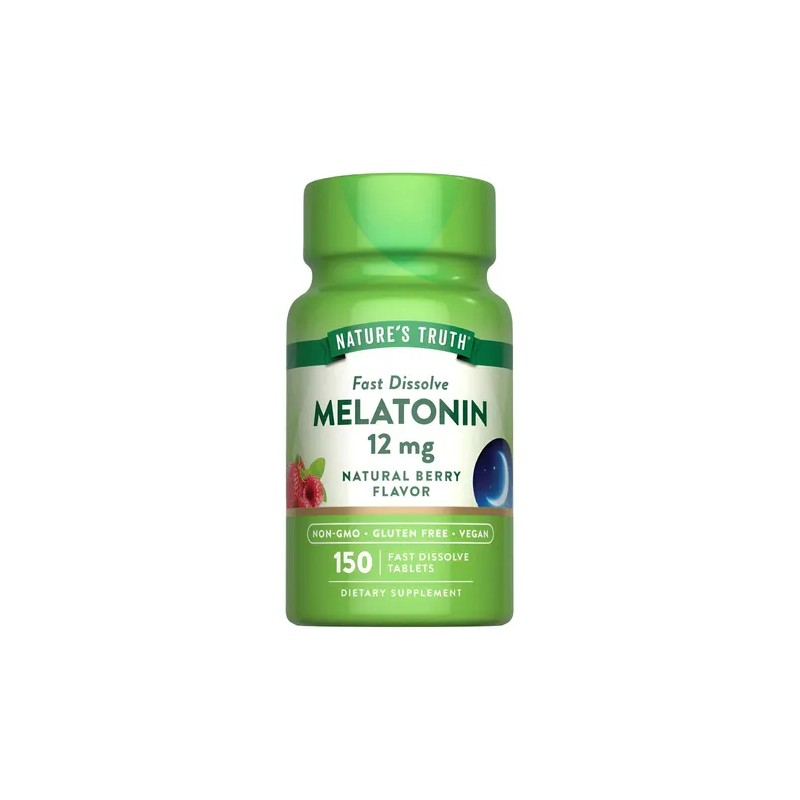 Melatonina Natures Truth 12 Mg 150 Tabletas Sabor Baya