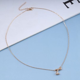 Cimenexe Bohemian Initial Letter Heart Necklace Gold Initial Letter Pendant Necklace Alphabet Z Choker Necklace Heart Choker Necklace Jewellery for Women and Girls Gifts