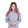 Women's Wig Long Pink Wavy Synthetic Hair Heat Resistant Cosplay