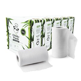 The Cheeky Panda - Bamboo Paper Towels Bulk | 10 x 100 Sheet Paper Towels Rolls | 1000 x 2 Ply Paper Towel Sheets | Strong and Sustainable