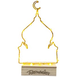 LED Eid Moonlight Lamp Ramadan Mubarak Decorative Lights Multipurpose Durable Iron Ornaments