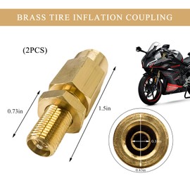 NYTKL 2PCS 1/4" Inflation Schrader Valve, DOT Inflation Valve with Push to Connect, Brass Schrader Valves for 1/4" OD Air Line Tubing & Air Spring Suspension for Semi Truck Trailer