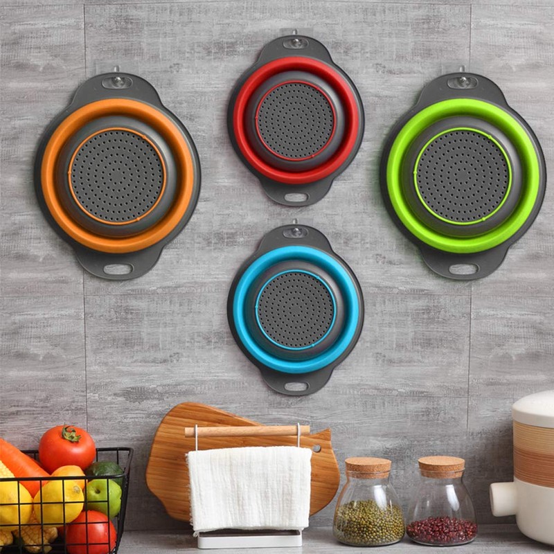 QiMH Collapsible Colander and Strainer Set of 4, 2 PC