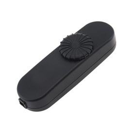 RTNLIT Inline Lamp Dimmer Switch for Lamp Cord, Full Range Rotary Light Dimmer for Floor Lamp, Table Lamp, Dimmable LED, Incandescent, Halogen Bulbs(Black)