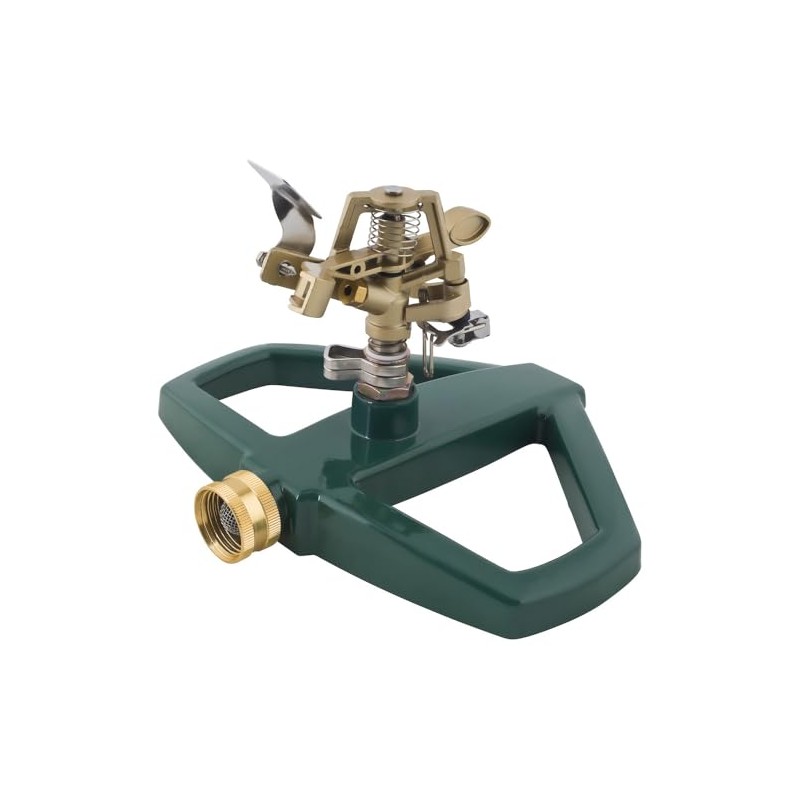 Melnor Impact Lawn Sprinkler, Metal Head & Metal Sled, Adjustable