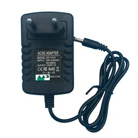 24 W Charger Compatible with Small Electronic Devices AC to DC 12 V 2 A Power Supply, Plug 5.5 mm x 2.5 (2.1) mm, Plug EU