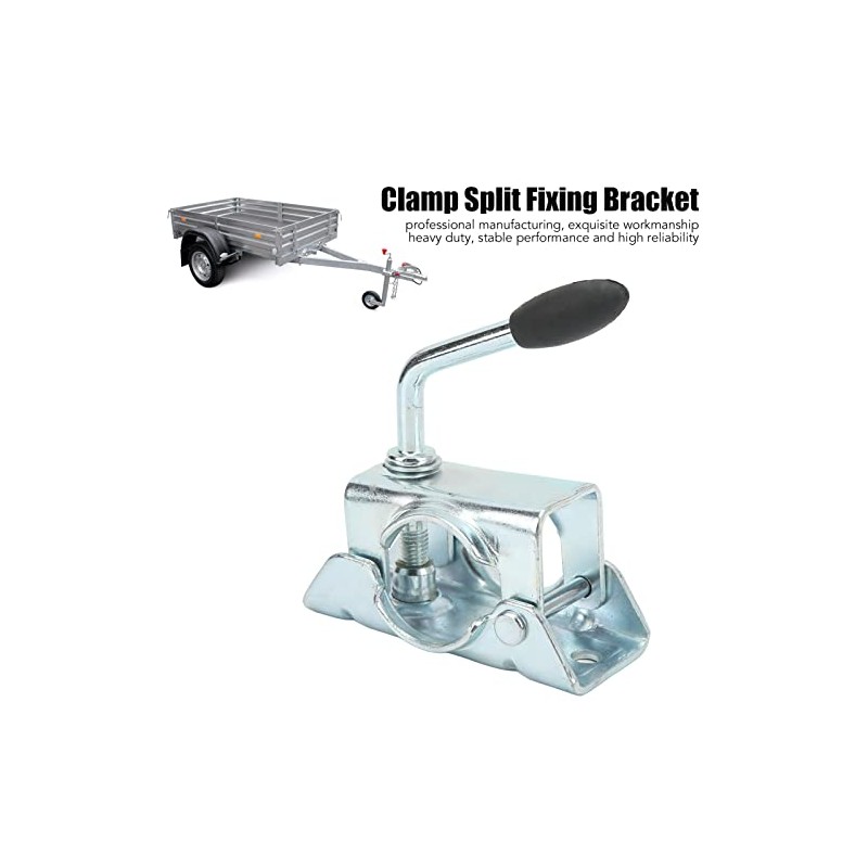 Depisuta Trailer Jack Wheel Split Clamp, Galvanized Iron Trailer Jack