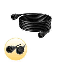 cshare Extension Cords for String Lights Inflatable Decorations, 2 Pin 6.5 FT Outdoor Extension Cable Waterproof for Class 2 Power Adapter Solar Pannel Holiday Transparent Black