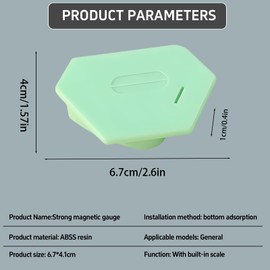 Mulomir 3 Pieces Magnetic Seam Guides for Sewing Machines, Multifunctional Polygonal Hem Guides with Scale, Sewing Accessories