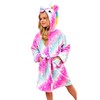 Ceruwum Unicorn Bathrobe for Girls Soft Fleece Dressing Gown with