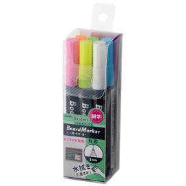 Raymay Fujii Chalkboard Whiteboard Board Markers Fluorescent Fine Point Set of 8 LBM1049