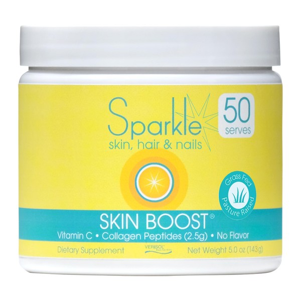 Sparkle Skin Boost (No Flavor) [50-Serves] Verisol Collagen Peptides Protein Powder Vitamin C Supplement Drink
