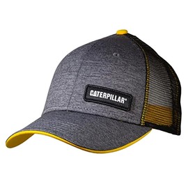 Caterpillar Equipment Electric Gray & Yellow Jersey Snapback Mesh Cap/Hat
