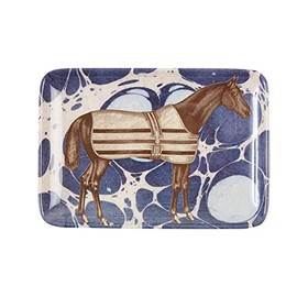 Thomas Paul Melamine EQUUS Valet Tray Appetizer Plate, 4.5" X 6.5", Multi