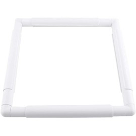 Tufting Frame Plastic Cross Stitch Frame Embroidery Hoop White DIY Sewing Tools Sewing Hoop Handheld Craft Clip Embroidery Snap Frame Hoop for Cross Stitching,11 x 11 inch