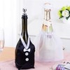aoukoslt Wedding Wine Bottle Cover Set - Elegant Bride and