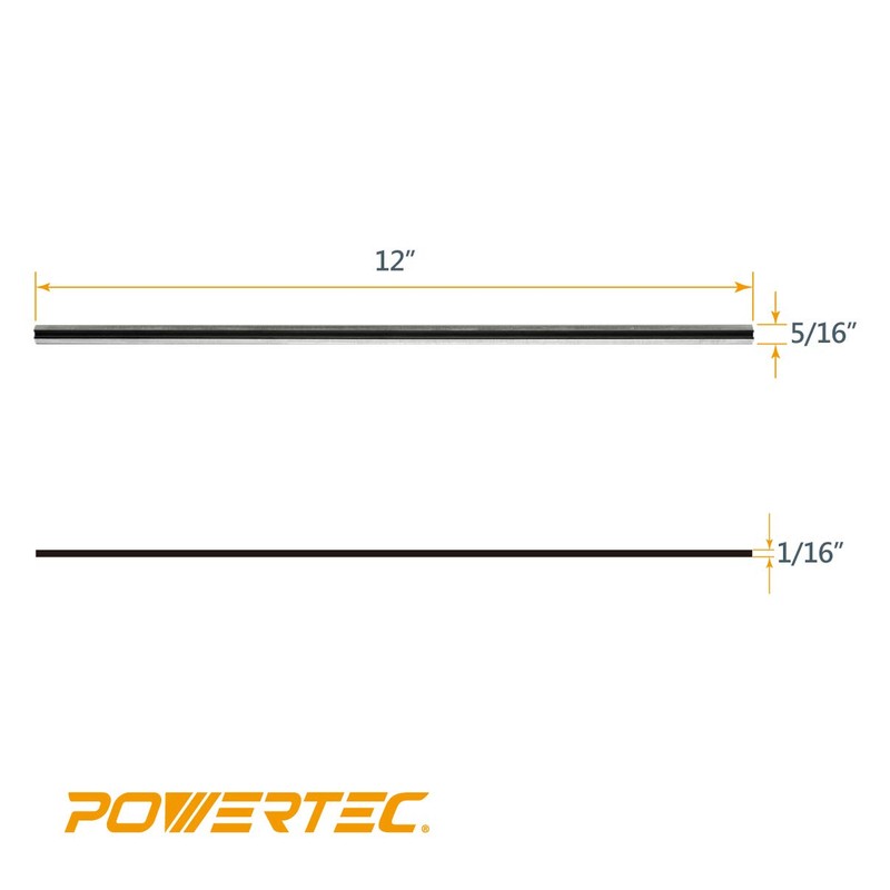 POWERTEC 12832 12" HSS Planer Blades Replacement for Makita 2012