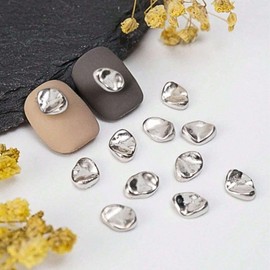 trekko Nail Parts Metal Parts Nail Studs Nuance Nail Parts (Silver)