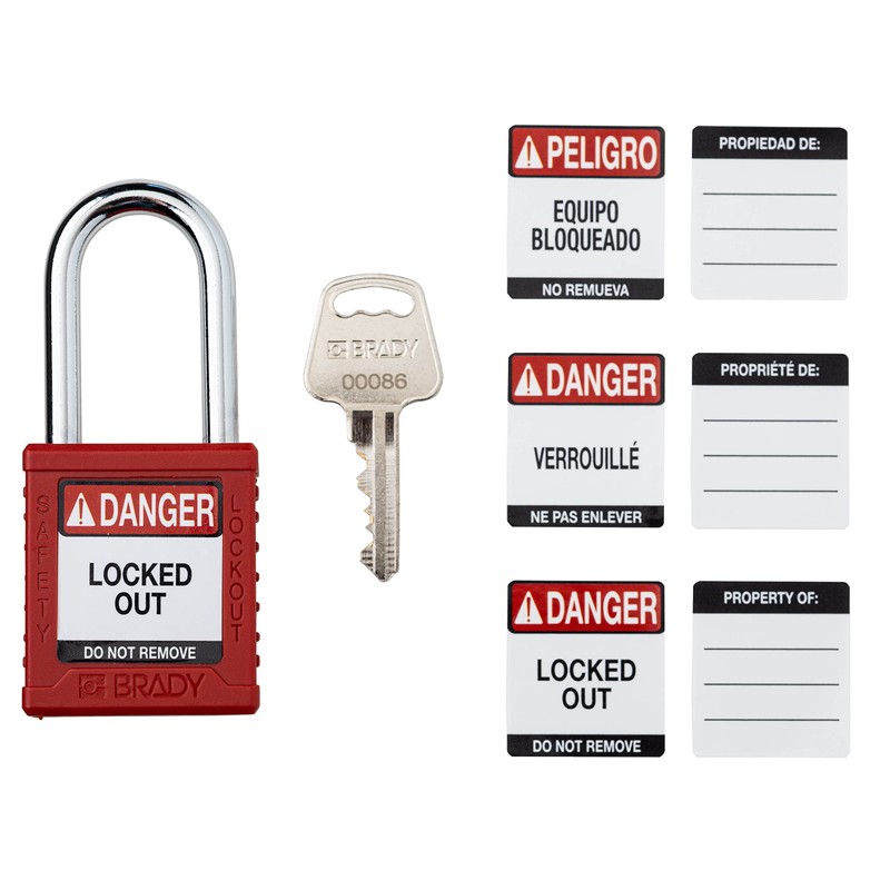 Brady Safety Lockout Padlock Sets - 6 Pack - Red
