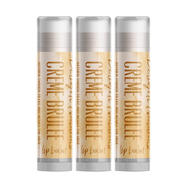 Delight Naturals Creme Brulee Lip Balm - Three Pack