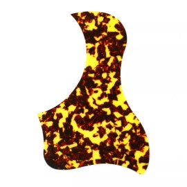 mlaval Self Stick thin acoustic guitar pickguard Style-3, Yellow/brown Tortoise