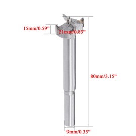 TA-VIGOR Forstner Drill Bit 21mm, Tungsten Carbide Wood Hole Saw Auger Opener for Woodworking Hinge Hole Drilling Boring Bit Cutter (Gray)
