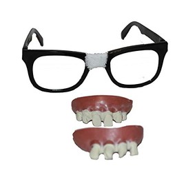 Regent Nerd or Geek Glasses Frame Taped with Gause Look, Costume accesory! (Frame and Teeth)