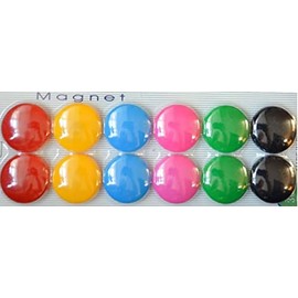 Fridge Magnets Strong Small Magnets, Mini Magnetic Whiteboard Magnets, 30 Mm White Board Magnets For Whiteboard Notice Board Refrigerator, 6 Colors by VapourOn (24 Pack)