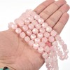 Cuarzo rosa de 8 mm con piedras preciosas naturales facetadas,