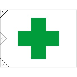 Green Cross Flag Safety Flag (Extra Large) 51.2 x 82.7 inches (1300 x 2100 mm) 250020