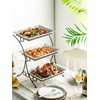 YHOSSEUN Large Tiered Tray Stand, 3 Tier Serving Tray Porcelain