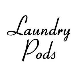 Laundry Pods 4.5w x 3.25h Label | Laundry Room Organization | Die Cut Vinyl Decal | Black Retro Font (Sticker Only)