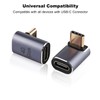 AreMe 90 Degree USB-C Male to Female Adapter, 2 Pack
