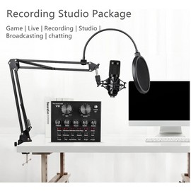 BM Podcast Equipment Bundle BM-800 Condenser with Voice Changer Recording Studio