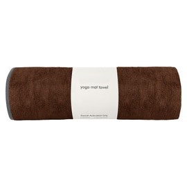 Muka Yoga Mat Towel for Hot Yoga Non-Slip, Pilates Mat Cover Brown Absorbent Soft Gym Sweat Towel 72x24 Inch