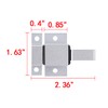 INIRET 2 Packs Self-Closing Gate Latches, Silver Spring Door Lock,