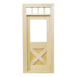 Dollhouse Miniature Crossbuck Door