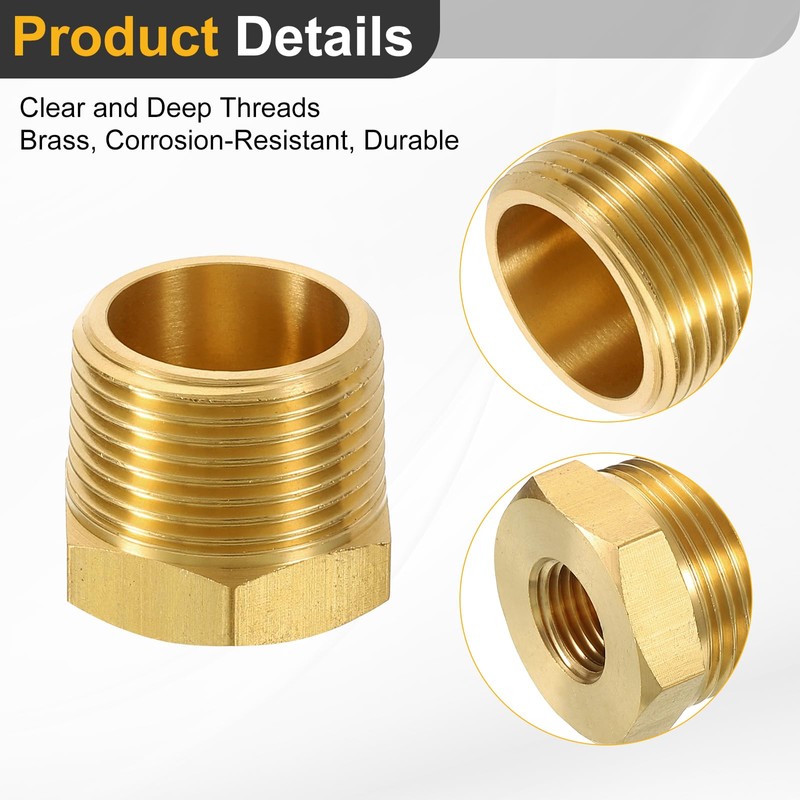 sourcing map 1Pcs 3/4 BSPT Male x 1/4 NPT Female