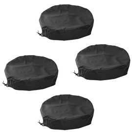 55 Gallon Drum Cover 4 Pack Drum Lid Cover Outdoor Water Storage Barrel Cover with Adjustable Drawstring for Industrial Barrel and Rain Bucket Waterproof Drum Barrel Cover - All Weather Protection (4)