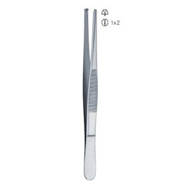 Tissue Forcep, 1x2 Teeth, 14.5CM/5.75"