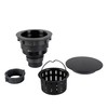 Kitchen Sink Drain Assembly,Black Sink Strainer Opening 3 1/2",Black Kitchen
