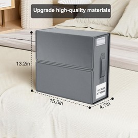 CCYRYY 2 Pack Foldable Bedding sheet Organizer and Storage,Work perfect for organizing the linen closet,for Blanke, Clothes，Pillowcases Fabric Storage Bins, with Window and Label,Bedding Storage Box