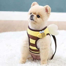 WSISTERS Double Sisters Dog Harness, With Wings, Honeybee Harness, For Going Out, Walks, Pet Supplies, Cute, Popular, Small Dogs, Spring, Summer, Autumn, Winter, Fashionable Design, Genuine Product,