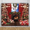 10x8ft Christmas Window Wonderland Large Backdrop Photography Snowy Winter Fireplace